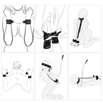 Bdsm Bondage Toys Kit, Neck To Wrist Restraints Set, Bondage Gear & Accessories Adult Toys, Adjustable Neck To Wrist Bondage Restraints With Traction Chain Blindfold