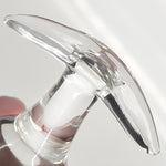Glass Anal Plug Butt Plug With Curved Based For Comfortable Long Term Wear Prostate Massager Transparent Sex Toy With Long Stem For Women Men Masturbation
