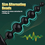Vibrating Anal Beads - 14.2 Inch Long Vibrating Butt Plug Male Sex Toy, Large Flexible Silicone Anal Plug Prostate Massager With 10 Vibration Modes, Anal Sex Toys For Men Women Couples