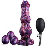 10.04" Monster Dildo Huge Thick Dildo Fantasy Ovipositor Dildo With 3 Eggs, Big Anal Dildo Horse Dildo Knot Dragon Dildo With Inflatable Pump, Dog Dildo Knotted Animal Dildo, Adult Toys For Women Men