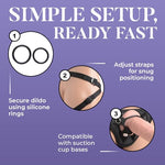 Brazen 8 inch Silicone Dildo with Harness