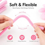 400 Pcs Pipe Cleaner Flower Kit, 8mm Chenille Stems for DIY Crafts