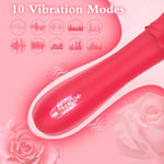 Sex Toys G Spot Clitoral Vibrator With 8 Vibration Modes, Powerful Soft Silicone Dildo Massager Vibrators For Anal Stimulation, Rose Sex Toy For Women And Couple, 01
