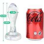 Transparent Anal Plug - Prostate Stimulating Anal Toy G-Spot Stimulate Sex Toy With Suction Cup For Beginners Advanced Men Women Couple (L)