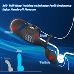 Adjustable Male Masturbator Penis Vibrator Trainer, Adult Sex Toys For Men,4 In 1 Vibrating App Controlled Mens Sex Toy Stroker With Cock Ring, Hands Free Testicle Masturbators Vibrators For Men