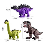 3 Pack Electrical Walking Dinosaur Toys For Toddlers 3-4 3-5 Years With Sound And Light Up, Toddler Robot Dinosaur, Brachiosaurus, Stegosaurus Dinosaur Figures For Kids