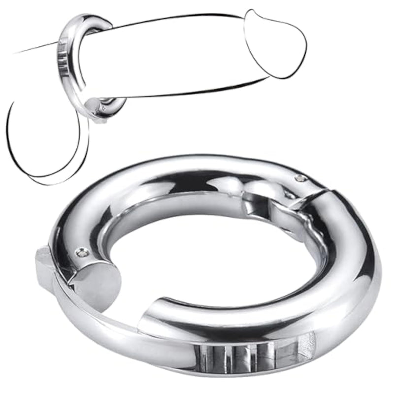 Metal Cock Ring Adjustable Stainless Steel Penis Rings For Male Enhancement Penis Weights Cbt Testicle Stretcher Ball Torture Weight Longer Harder Erections Cockring Sex Toy For Men