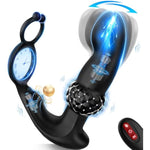 Prostate Massager Anal Vibrator, Male Sex Toys For Men Sex Toy Anal Plug Anal Toys Adult Toys Male Vibrator Butt Plug For Women Remote Control With 7 Wiggling Vibrating Ring Double-Ended Dildos