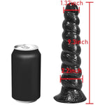 Spiral Anal Butt Plug Trainer - Spiral Shape Anal Dildo Plug Anus Dilator Adult Butt Plug Prostate Massage Vaginal Anal Sex Toys For Adult Women Men (Black)