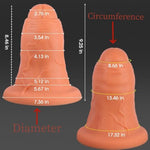 3.5" To 5.1“Diameter Extra Wide Huge Dildo,9.25 Inch Silicone Short Giant Uncut Foreskin Dildo With Suction Cup,Xxxl Big Fat Butt Plug For Deep Anal Stretch & P-Spot Stimulation