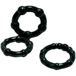 Triton Penis Ring, Cock Ring For Men, Enhancement Pleasure Rings With Knubbs, Black