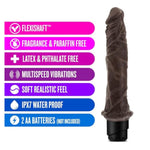 Blush Dr. Skin 9.8" Realistic Vibrating Dildo, Lifelike Veiny Cock Vibe-8 - Powerful Multi-Speed Stimulation, Ipx7 Pvc, Anal, Vaginal & G-Spot Play Adult Sex Toy For Women, Men & Couples - (Chocolate)