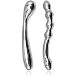 Bead Stainless Steel Double-Ended Dildo Penis Heavy-Duty Prostate Massager?Anal Butt Plug For G-Spot Stimulation Sex Toy(B)