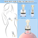 Nipple Suckers Set (1 Pcs 0.78" + 2 Pcs 1.5"), Twist Nipple Suction Cups And Clit Sucker For Enhanced Sensitivity In Couples Bedroom Play, Nipple Suckers For Pressure For Women Men Nipple Play
