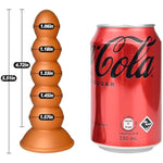 5 Sizes Anal Beads Butt Plug G-Spot Dildo Soft Prostate Massager Vaginal Stimulation Strong Suction Cup Liquid Silicone Anal Stretcher Adult Sex Toys (M)