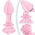 Glass Anal Plug Set 3 Pcs Pink Butt Plug Anal Training Set Adult Sex Toys for Men Women Couples Beginner