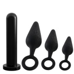 6.1“ Anal Dildo+3Pcs Anal Plug With Pull Ring
