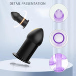 Anal Plug Set 5 Pcs Soft Silicone Butt Plugs Hollow Anal Dilator Adult Anal Trainer Anales Sex Toys Bondage Kit For Men Women Couples (Black)