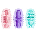 Double-Sided Silicone Male Masturbator Egg - Pocket Pussy Stroker & Penis Sleeve With Double Sided Realistic Vagina Textured Structure For Different Sensations (Pink)