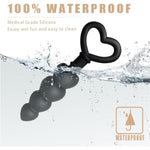 Silicone Anal Beads,Heart Shaped Anal Plug,Anal Sex Toys For Men And Women Beginners And Advanced Users,Sex Toy For Vagina,Long Butt Plug,G Spot Beads Toy (Four Beads)