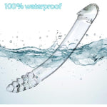 Double Ended Glass Dildos - 7.87 Inch Anal Dildo Butt Plug G-Spot Stimulation Glass Wand Sex Slave Fetish Prostate Massager Masturbation Sex Toy For Women Men