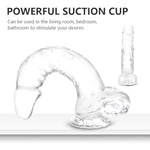 Clear Realistic Dildo Set - 3 Sizes (Small Big Huge) Suction Cup Dildo Anal And Vaginal Pleasure,Realistic Penis,Large Dildo With Ball,Suitable For Beginners To Advanced Users(6'' 8'' 11'')