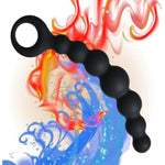 Silicone Anal Plug G-Spot Stimulator Anal Beads Prostate Massage Butt Plug Sex Toy,Anal Beads Silicone Anal Butt Plug With Safe Handle And Particles G-Spot Massager For Men Women(Style 2)