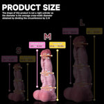 Thrusting Dildo - Realistic Horse Dildo With Strong Suction Cup, Thick Animal Penis For G-Spot, Anal Plug Fantasy Adult Sex Toy For Gay Women And Men Couples Pleasure (D219R-M)