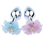Anal Plug Prostate Massager Anal Beads Flower Design Metal For Men Women Size Expander G-Spot Dildo Anal Toys Backyard Dilators Adjust Adult Thrusting Toys