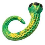Titan Tentacle Extra Long Silicone Dildo For Men, Women, & Couples. Extra Long Fantasy Dildo With Suction Cup Base. Harness Compatible & Premium Silicone. 1 Piece, Green & Yellow.