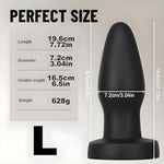 Ultra Thick Anal Plugs Adult Products Toys With Suction Cup Base, Body-Safe Liquid Silicone Dildo Prostate Massage Training Tools Soft Flexible Butt Plugs For Men Women Couples (L)