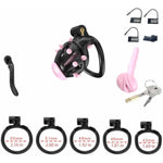 Male Chastity Cages Mens Small Cock Cage With Silicone Massage Points Lightweight 3D Printed 5 Sizes Rings Micro Penis Devices Sex Bondage Adult Toys (Xs)