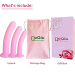 Silicone Pelvic Floor Muscle Dilator Trainer Set, 3-Pack Pink