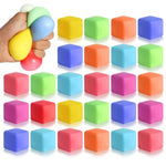 40 Pack Slow Rising Stress Cube Fidget Toys, Squishy Balls Sensory Fidget Toys For Kids Adults, Square Shape Fidgets For Classroom, Party Favors Pull Stretch Squishy Toy Classroom Prize Box Toys