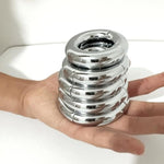 Male Penis Cock Ring Delay Head Glans Ring Stainless Steel Scrotum Ball Stretcher Weights Adult Sex Toys (Magnetic 45Mm Bold)