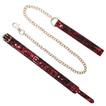 Lace Collar With Lead Set, Blindfold And Slut Spanking Paddle, For Adults Bdsm Restraint Sex Play Toys