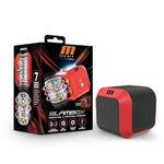 Blush M For Men Slambox 360° Rotating Automatic Male Masturbator - 7 Powerful Stroking Modes - Realistic Soft Inner Sleeve Blowjob Sex Machine Stroker - Open Ended - Sex Toy For Men Pleasure - Red