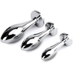 Anal Plug Adult Sex Toys, 3Pcs Anal Butt Plug Set Metal Butt Plug Sex Toys Luxury Jewelry Design Fetish Anal Toys For Adult Unisex (Black)