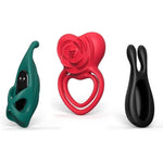 Vibrating Cock Ring, Couples Sex Toys, Clitoral G Spot Nipples Stimulator, Finger Vibrator With Mini Bullet, Waterproof 9 Vibration Modes, Rose Adult Sex Toy For Man And Women