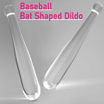 Glass Butt Plug Anal Dildo Pleasure G-Spot Wand Baseball Bat Shaped Double Ended Dildo Prostate Massager Fetish Masturbation Sex Toy For Women Men Transparent (S)