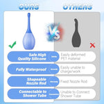 Enema Anal Douches For Men Women - Enema Bulb With Bendable Silicone Nozzles For Men Women Colon Cleanse, Anti Backflow Shower Douche Enema Kit With Lube, Anal Cleansing Feminine Care Douche Bottles