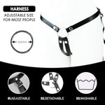 8" Realistic Horse Dildo & Harness Strap-On Set, Adjustable Soft Leather Belt,Removable Fantasy Dildo For G-Spot/Anal/Pegging Play,Adult Sex Toy For Women/Men/Lesbian (Fits Up To 51" Waist/35'' Thigh)