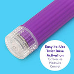 Purple Ladyfinger Classic Vibrator - 5" - Plastic - Multispeed - Small