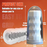 Male Masturbator with Heating Base, TPE Pocket Pussy Male Sex Toy