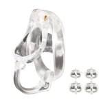 Breathable Resin Chastity Cage With Multiple Cock Sizes?Detachable Hooks And Accessories, Penis Cage Adult Sex Toys Bdsm Bondage Devices (Transparent, Nu)