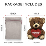 Zamnnn Sha U Hella Fine - 10" Teddy Bear & Gift Bag - Funny Stuffed Animal Plush Gift For Girlfriend, Boyfriend, Best Friend - Birthday, Engagement, Valentines, Anniversary, Wedding - Witty Bears