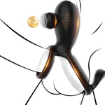 Vibrating Cock Ring Adult Sex Toy For Men, Streach Silicone Penis Ring Vibrator, Forceful Cock Toy For Men Women & Couple'S Pleasure, With 10 Vibration Modes (Black)