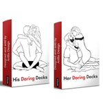 Separate Decks Dare Cards For Couples - Sexy Date Night And Anniversary Card Games, Fun Drinking Game For Unisex Adults, Perfect For Intimate Moments And Romantic Play 150 Card 75 Each