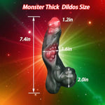 7.4”Big Monster Thrusting Dildo Adult Sex Toy,10 Powerful Heating Vibration For Stimulating Anal Prostate Massager G Spot Clitoris Sex Wand Homosexual For Women Couples Man Lesbian Pleasure(Red)