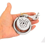 Male Chastity Device Cock Cage, Lightweight Chastity Cage Body-Stainless Steel Penis Cage For Men Invisible Lock Adult Abstinence Penis Bondage Adult Sex Toy (45Mm/1.77In)